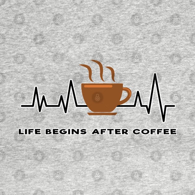 Heartbeat - Life Begins After Coffee by DesignWood Atelier